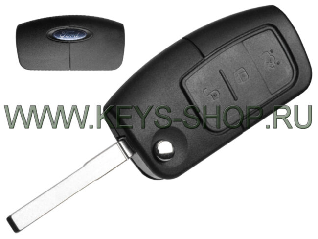 Выкидной Ключ Форд (Ford) HU101 / ID 63 / 433MHz 3 кнопки дистанционного управления ц/з