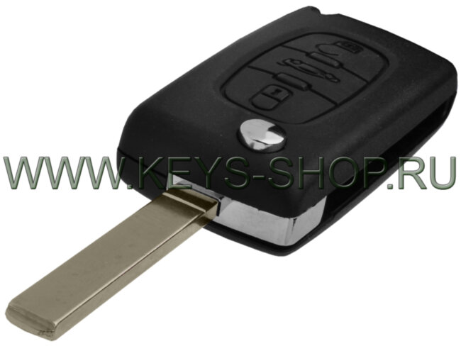 Выкидной Ключ Пежо Партнер (Peugeot Partner) VA2 / PCF7961 (26A0700) / 433MHz 3 кнопки / аналог 6490.C9