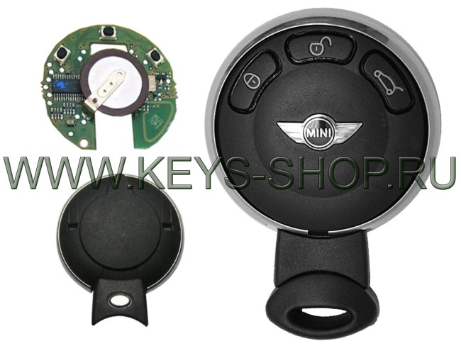 Смарт ключ МИНИ Купер (MINI Cooper) PCF7945 / 868mHz Европа / 3 кнопки / 66123456367 / Б/У - Восстановленный