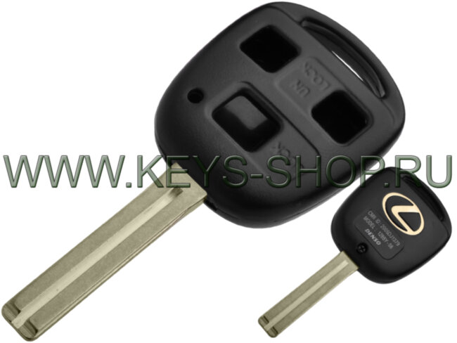 Корпус ключа Лексус (Lexus) 3 кнопки TOY48/40мм