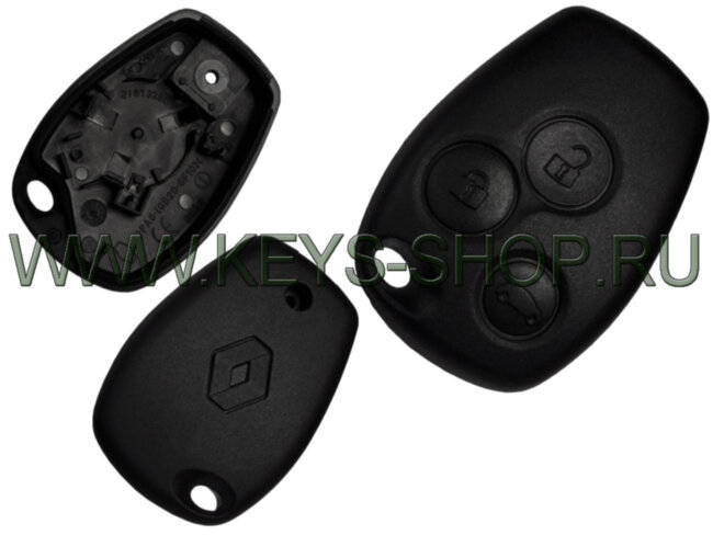  Корпус ключа Рено (Renault) без лезвия | 3 кнопки | под лезвие с английским профилем
