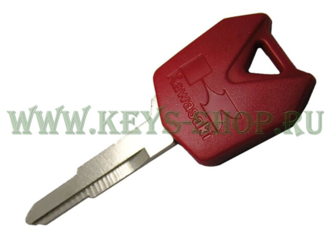  Заготовка ключа Кавасаки (Kawasaki) KW16 (44mm) / Под чип / Красная ручка