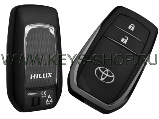 Смарт-Ключ Тойота Хайлюкс (Toyota Hilux) 2 кнопки / MDL BM1EW / Sel.Addr. = 39 / 433.92mHz Европа / 10.2015 - 05.2019