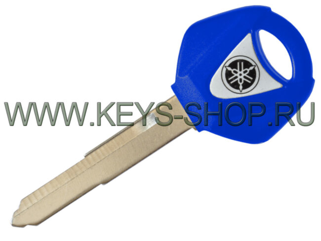  Заготовка ключа Ямаха (Yamaha) YH35 (54mm) / Под чип / Синяя ручка