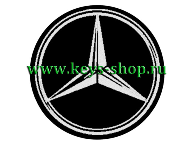 Логотип ключа Мерседес (Mercedes) / Диаметр 14 мм