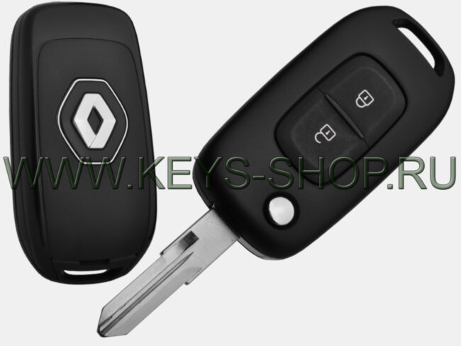 Выкидной Ключ Рено Дастер (Renault Duster) лезвие VAC102 | Hitag AES | 433.92mHz | 2 кнопки | 11.2020 - ... | Оригинал