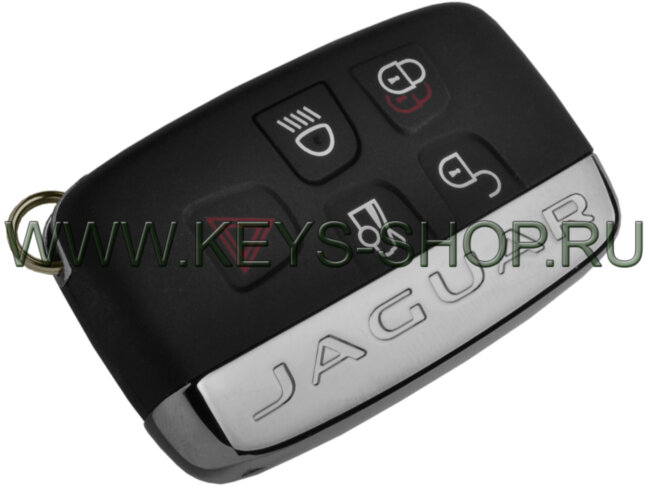 Смарт Ключ Ягуар XF, XJ, XК (Jaguar XF, XJ, XК) 5 кнопок / 434mHz Европа / c 2010 - ... / Матовая задняя крышка / Аналог в оригинальном корпусе