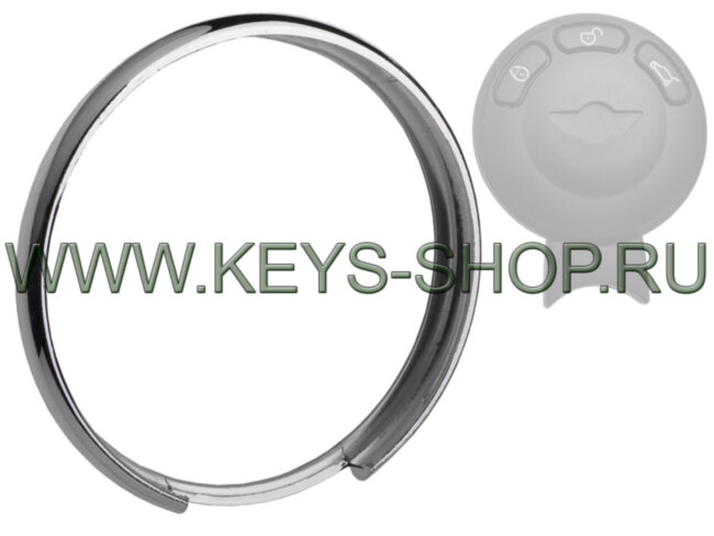 Декоративное кольцо смарт ключа MINI / пластик / хром