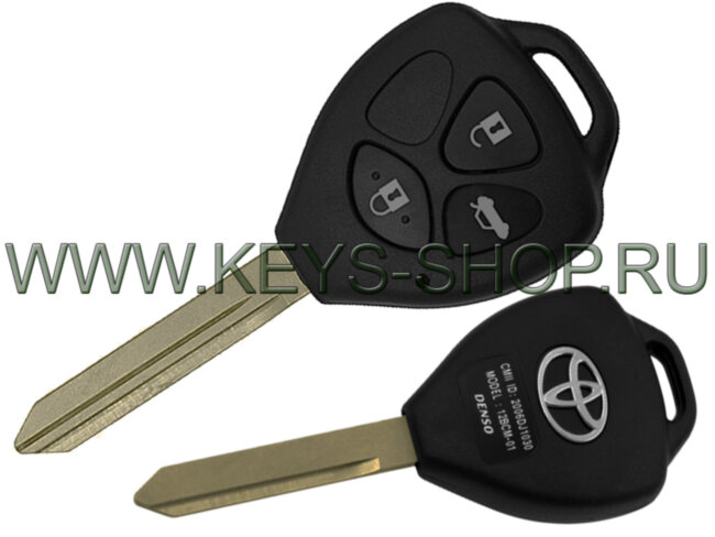 Корпус ключа Тойота (Toyota) 3 кнопки / нового образца / лезвие TOY47