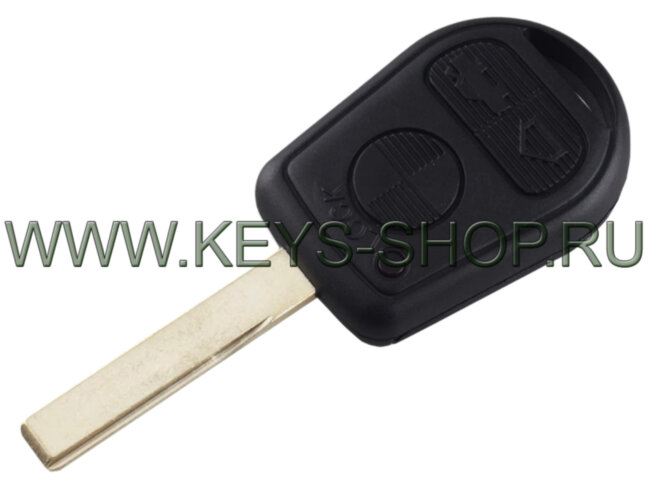 Корпус ключа БМВ (BMW)  HU92 / 3 резиновые кнопки