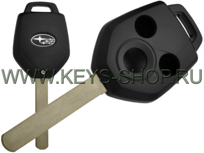 Корпус ключа Субару (Subaru) 3 кнопки лезвие DAT17