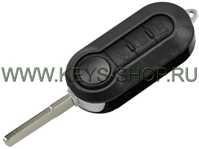 Выкидной ключ Фиат, Пежо, Ситроен (Fiat, Peugeot, Citroen) SIP22 / PCF 7946 / 433.92mHz Европа / 3 кнопки / MAGNETI MARELLI SYSTEM / аналог