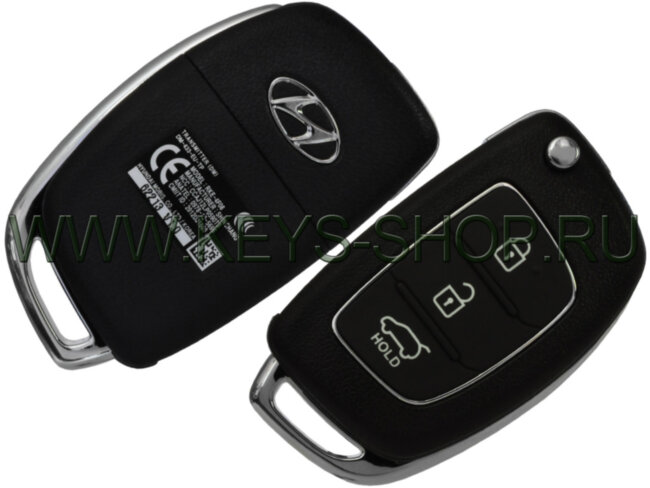  Выкидной Ключ Хундай Санта Фе (Hyundai Santa Fe) HYN17R / ID: 60-6F / RKE-4F08 / 3 кнопки / 433MHz Европа / 07.06.2012 - 02.06.2015 / Оригинал