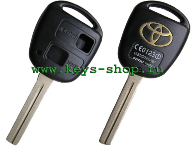 Корпус ключа Тойота (Toyota) 2 кнопки TOY48/40мм