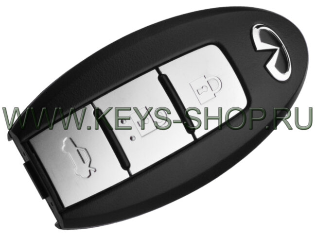 Интеллектуальный ключ Инфинити Q50, Q60 (Intelligent key Infiniti Q50, Q60) автомобили с кнопкой "START-STOP" | HITAG AES | 433.92mHz Европа | 3 кнопки | Оригинал