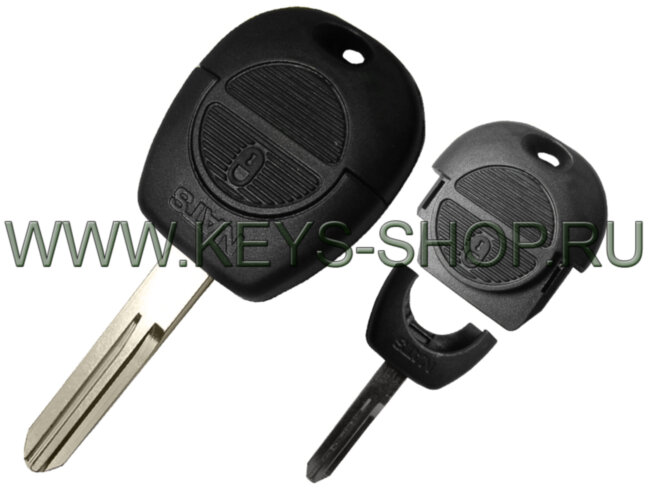Корпус ключа Ниссан (Nissan) NSN14 / 2 резиновые кнопки