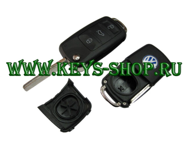 Корпус ключа Фольксваген Туарег, Фаэтон (Volkswagen Touareg, Phaeton) 3 кнопки