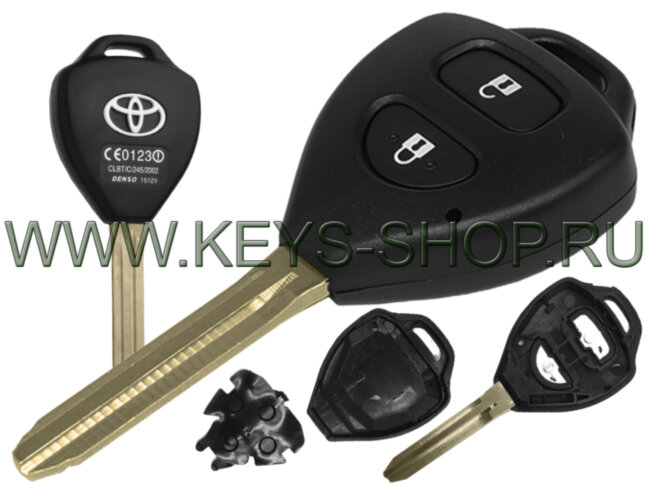  Корпус ключа Тойота (Toyota) 2 кнопки TOY43