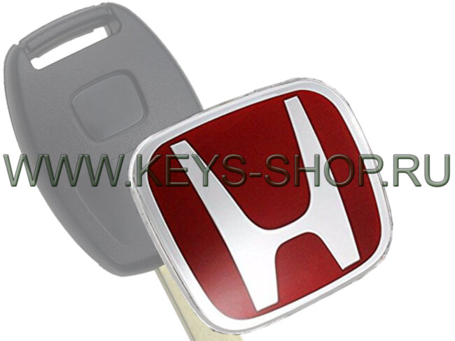 Логотип ключа Хонда (Honda) / 13 мм X 11 мм / Красный