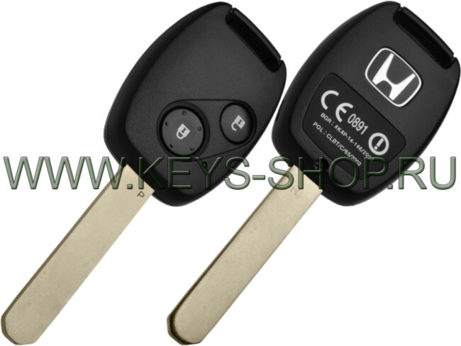 Ключ Хонда Стрим (Honda Stream) HON66 / ID:48 / 2 кнопки / 433.92mHz Европа / 2004 - 2007 / Оригинал